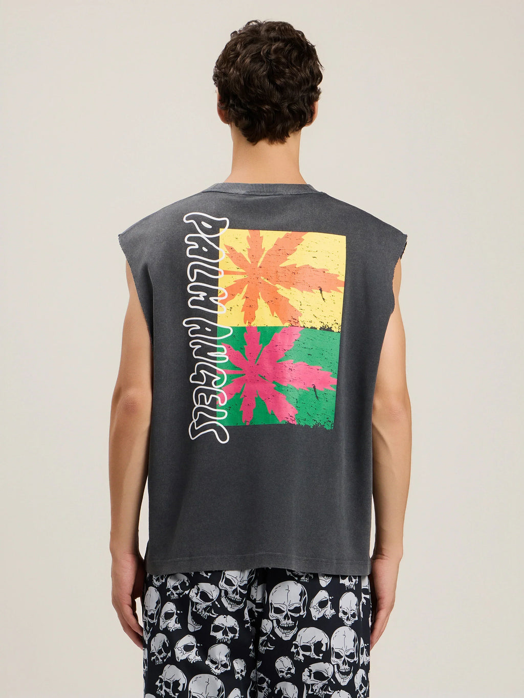 Palm Leaf Distressed Tank
