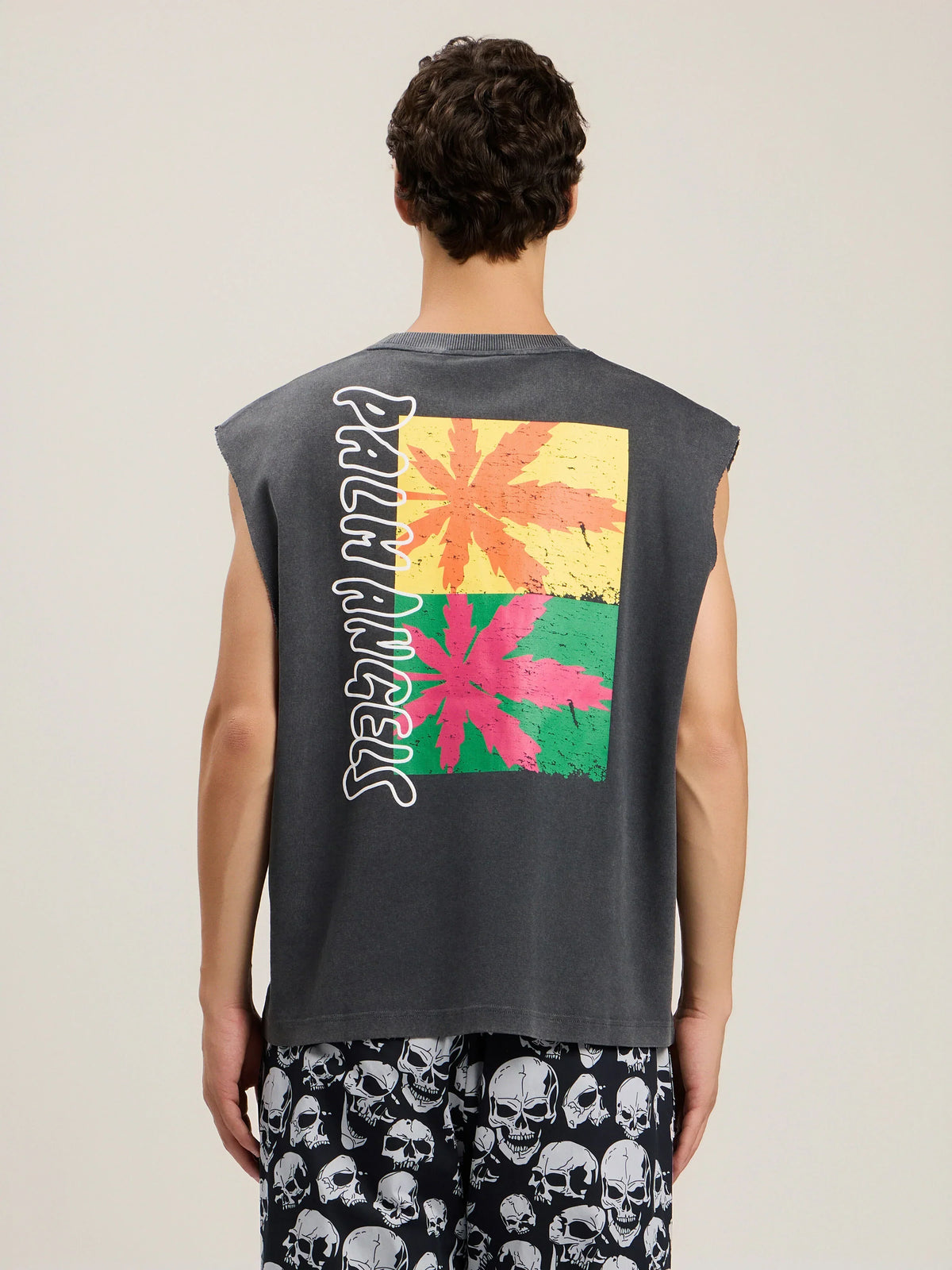 Palm Leaf Distressed Tank