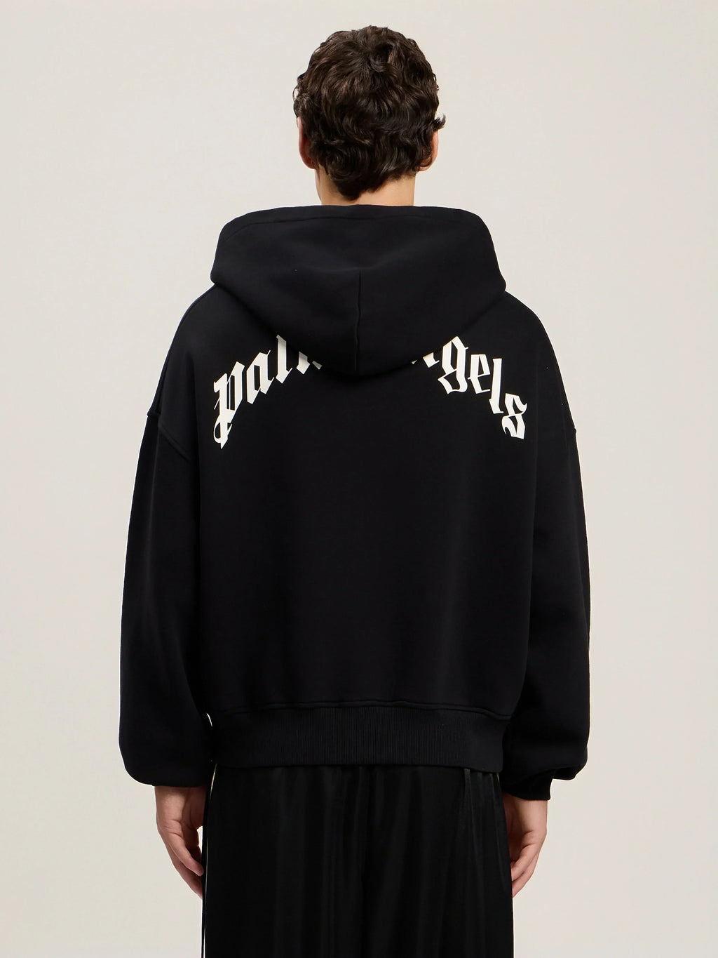 Back Curved Logo Zip Hoodie