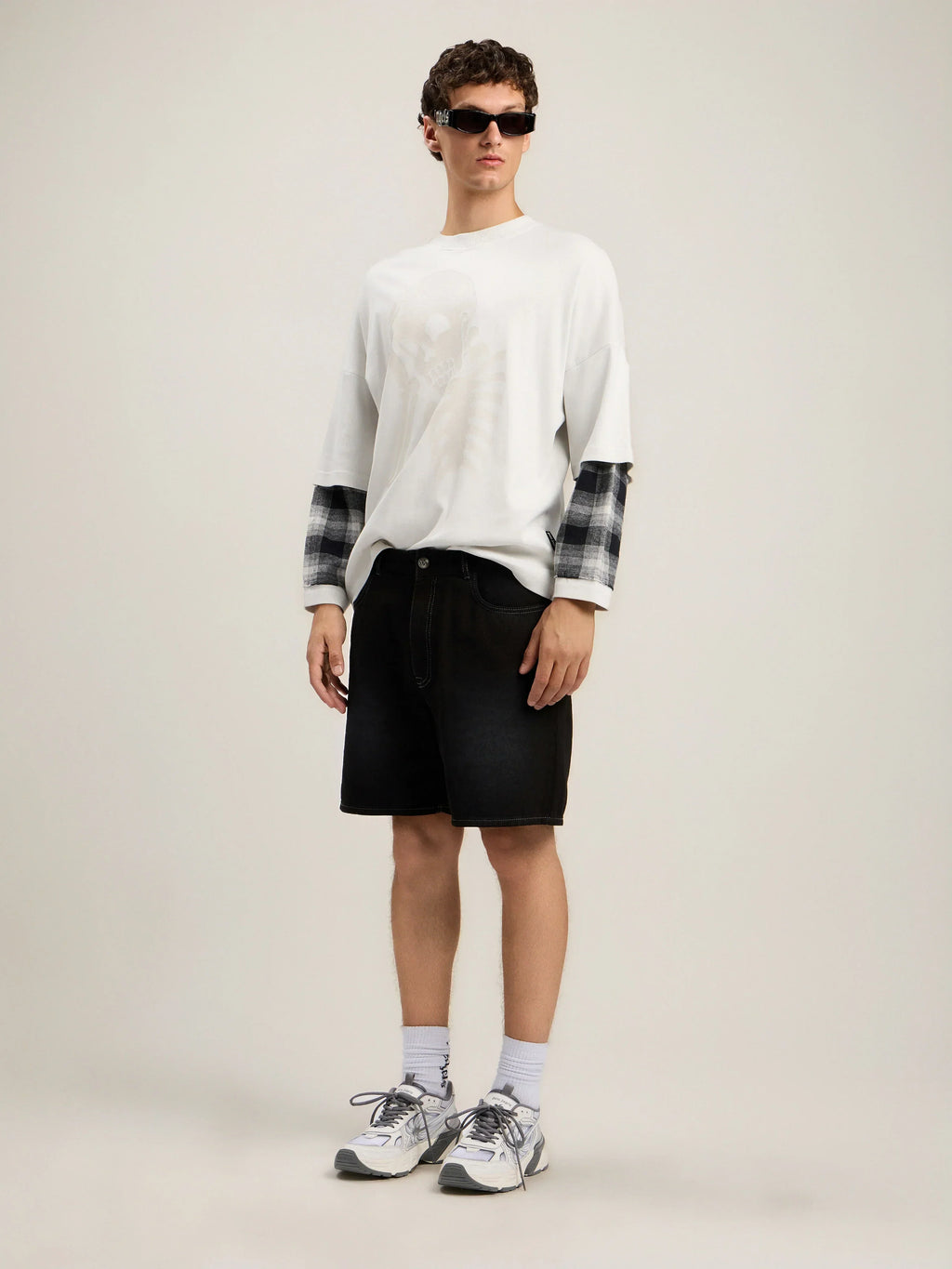 Skull Double Long-Sleeved Shirt