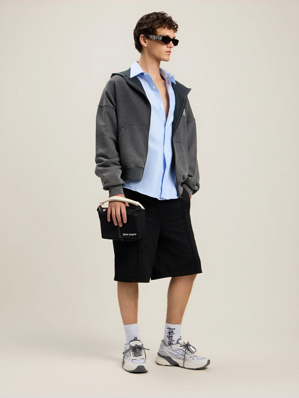 Palm Leaf Loose Zip Hoodie