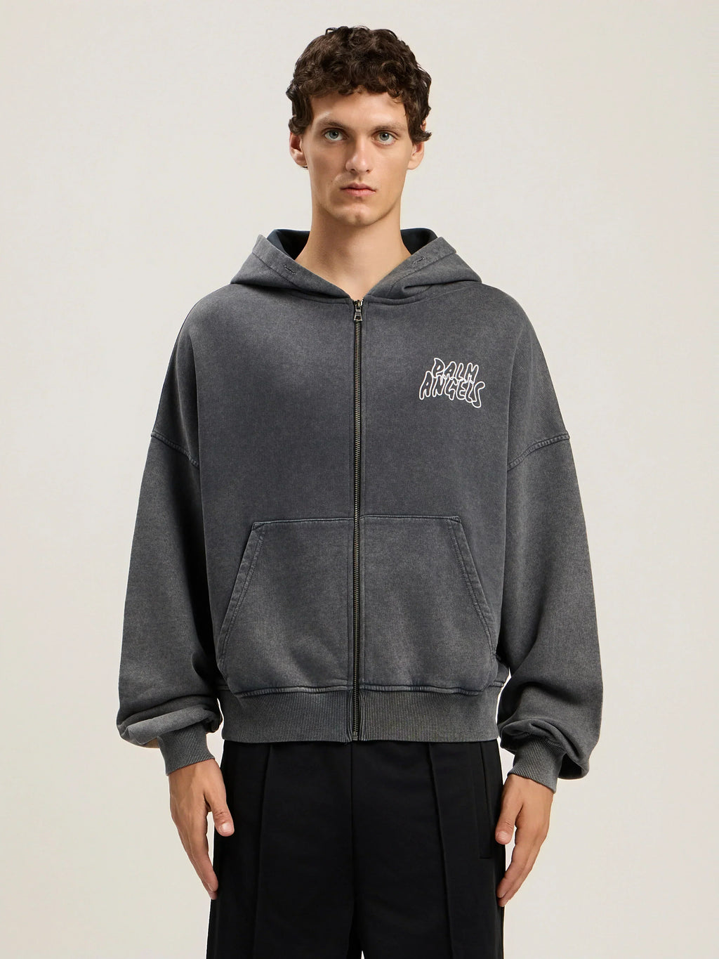 Palm Leaf Loose Zip Hoodie
