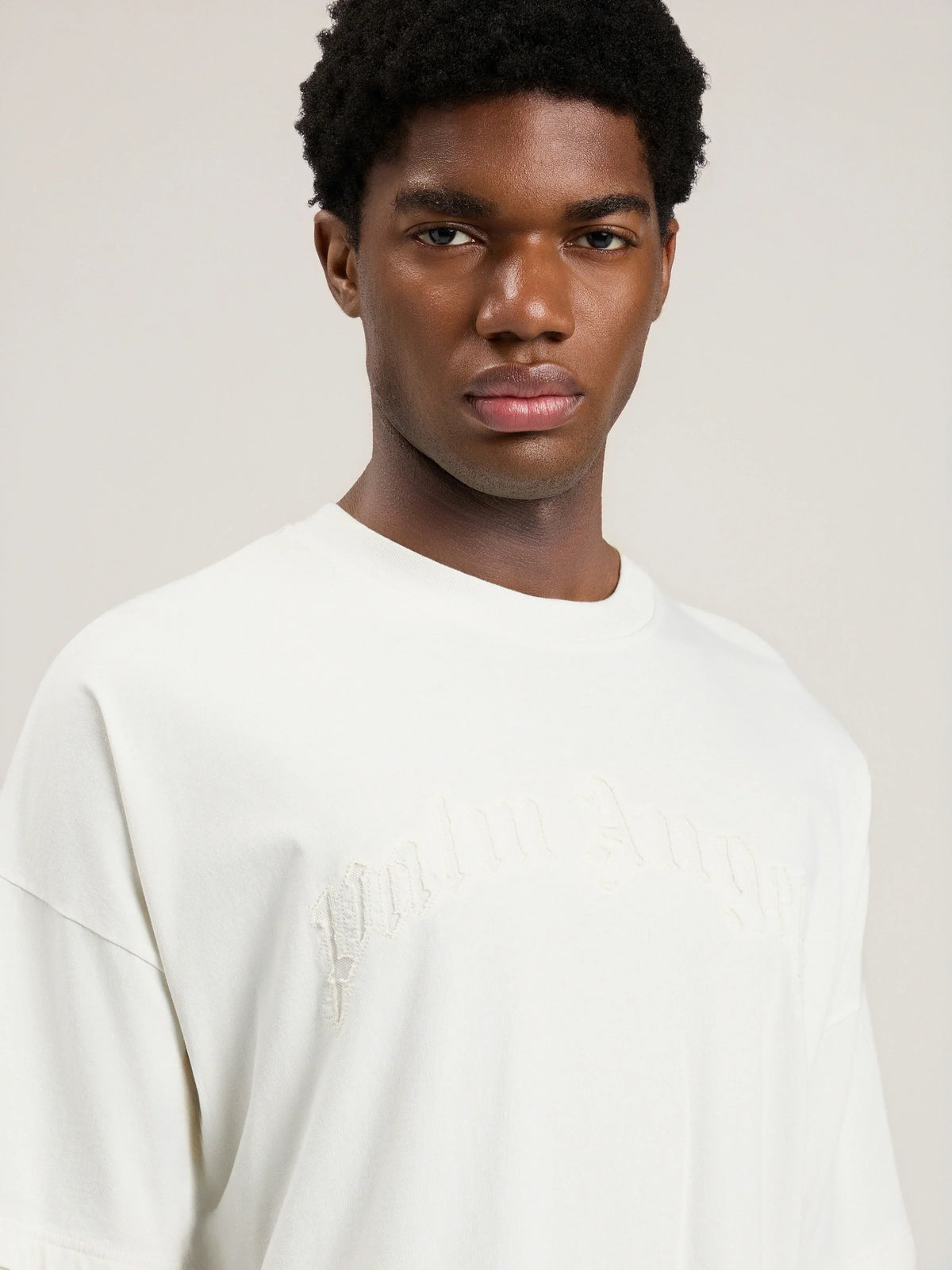 Curved Logo Loose Double T-Shirt
