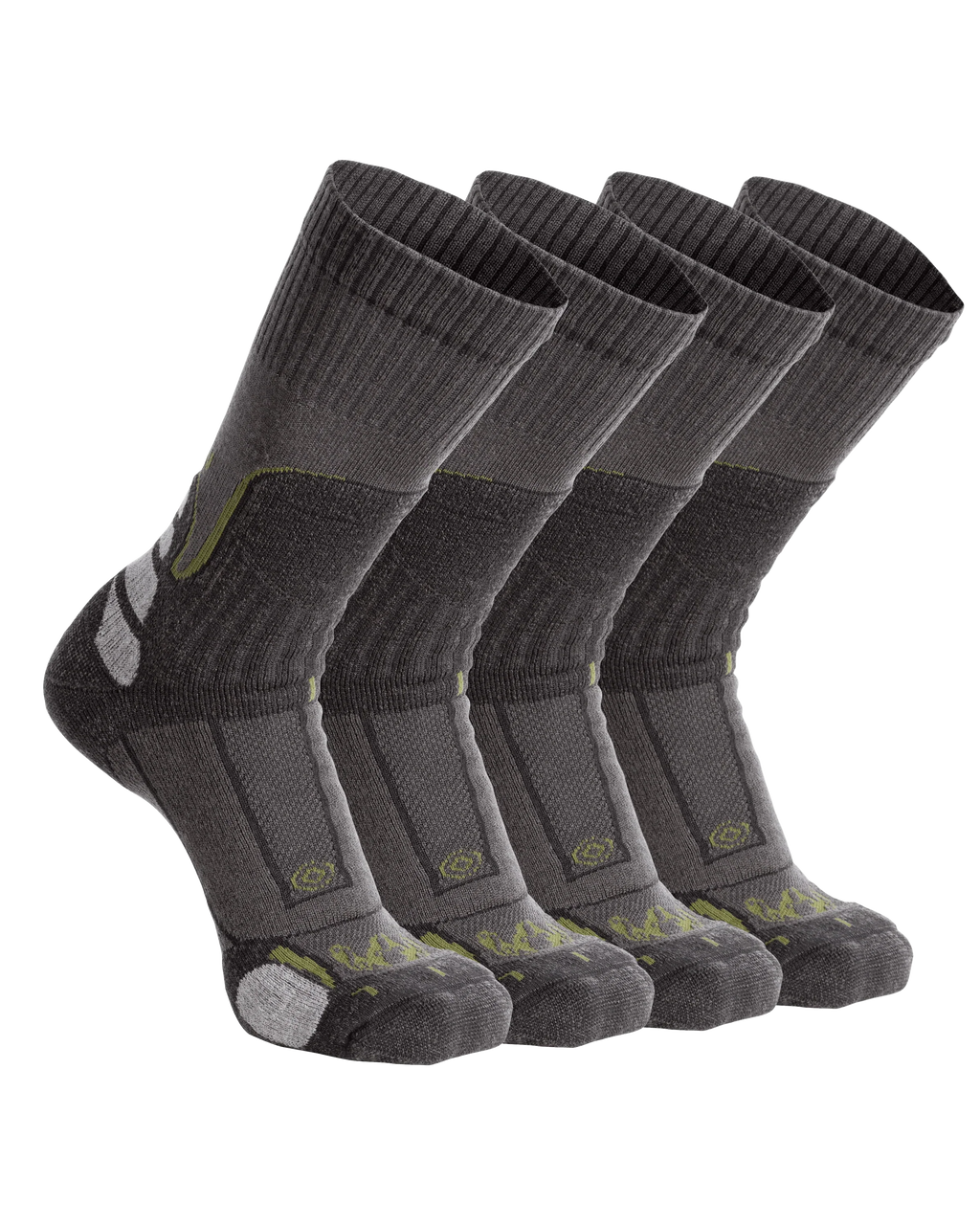 ULTRA Merino Midweight Mountain Sock 4-Pair Pack | Grey Green