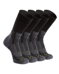 StrongWool Hybrid Crew Sock 4-Pair Pack | Grey Green