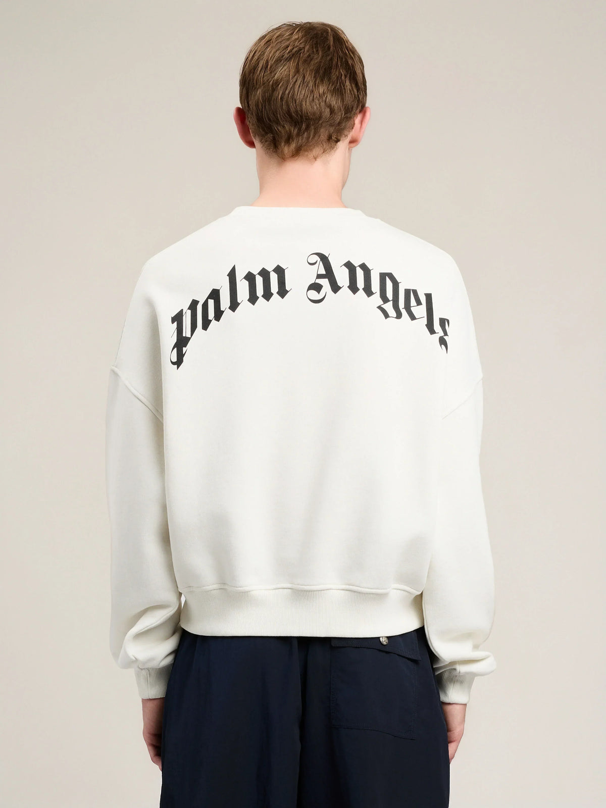 Back Curved Logo Loose Sweatshirt